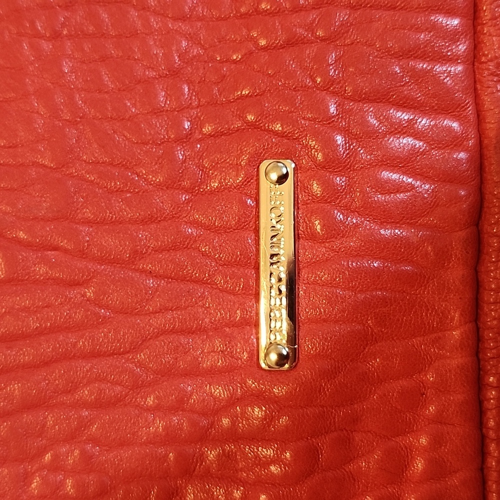 Rebecca Minkoff Red Leather Studded Shoulder Bag - Picture 2 of 7
